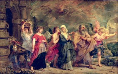 Lots Familie verlässt Sodom, 1625 von Peter Paul Rubens